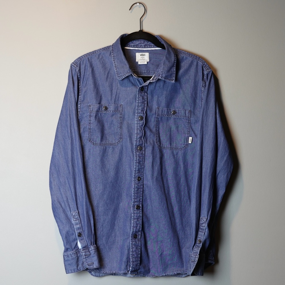 Blue Vans Button Up Shirt